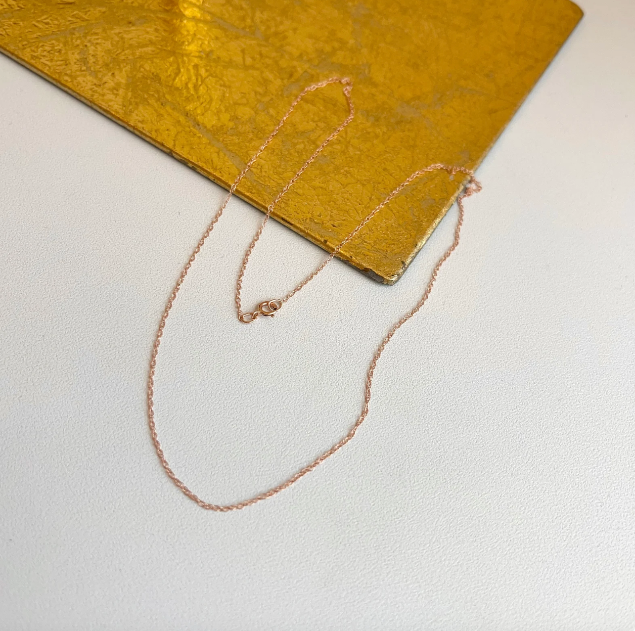 14KT Rose Gold .60mm Cable Rope Chain Necklace