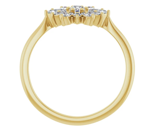 14KT Yellow Gold .50 CT Diamond Vintage-Inspired Ring