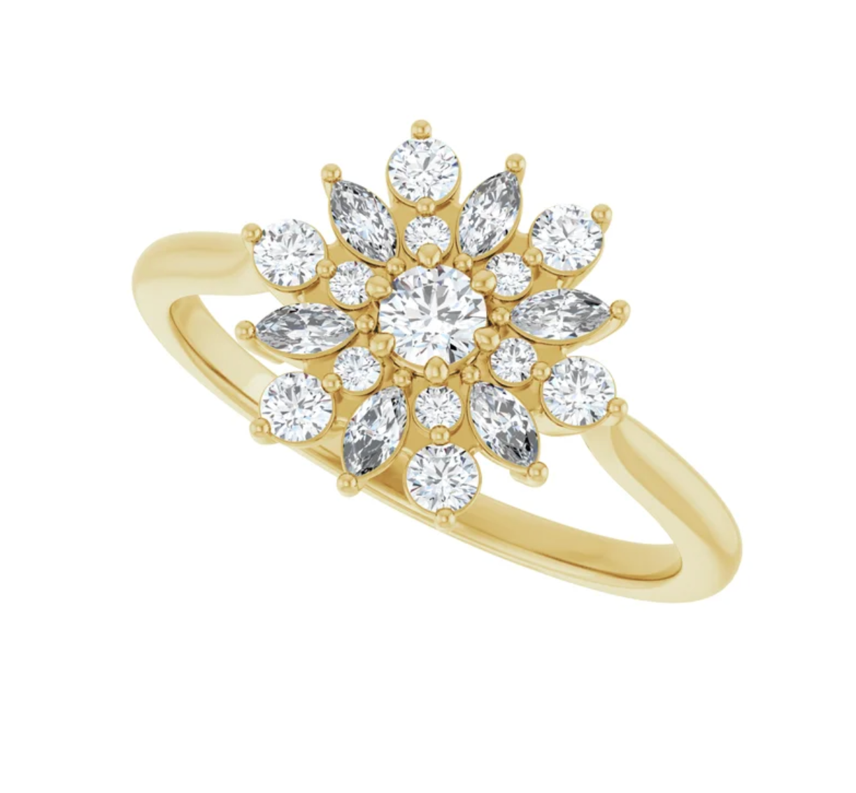 14KT Yellow Gold .50 CT Diamond Vintage-Inspired Ring