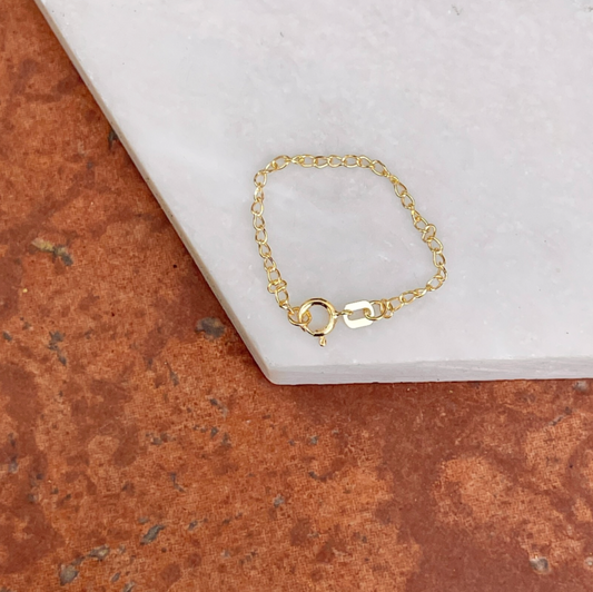 14KT Yellow Gold Necklace Extender Safety Chain 3"