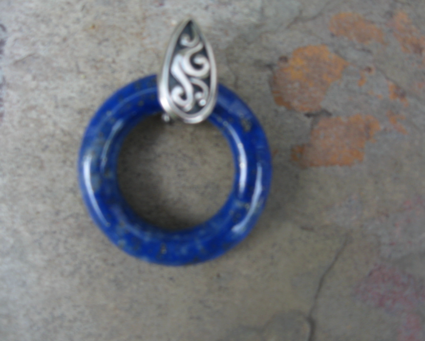 Sterling Silver Antiqued Filigree Pendant Enhancer Slide - LSJ