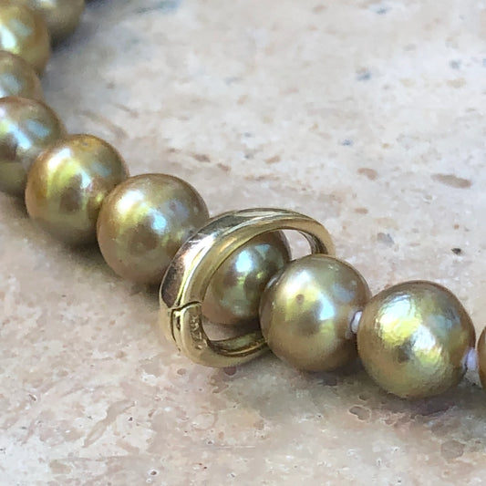 14KT Yellow Gold Oval Pendant Enhancer Bail Slide 11.2mm x 8.3mm