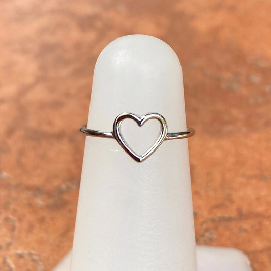 Sterling Silver Open Heart Charm Toe Ring