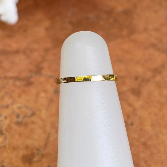 10KT Yellow Gold Thin Bamboo Textured Toe Ring