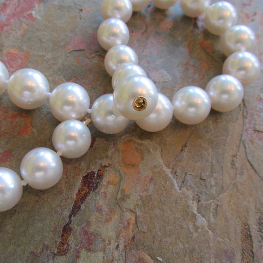 18KT Yellow Gold Paspaley South Sea Pearl Strand Necklace 11~12 mm, 18KT Yellow Gold Paspaley South Sea Pearl Strand Necklace 11~12 mm - Legacy Saint Jewelry