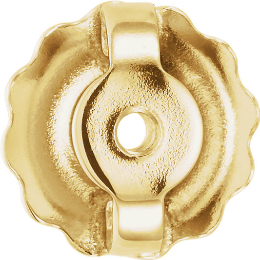 14KT Yellow Gold Threaded Earring Backs 5.5mm, 14KT Yellow Gold Threaded Earring Backs 5.5mm - Legacy Saint Jewelry