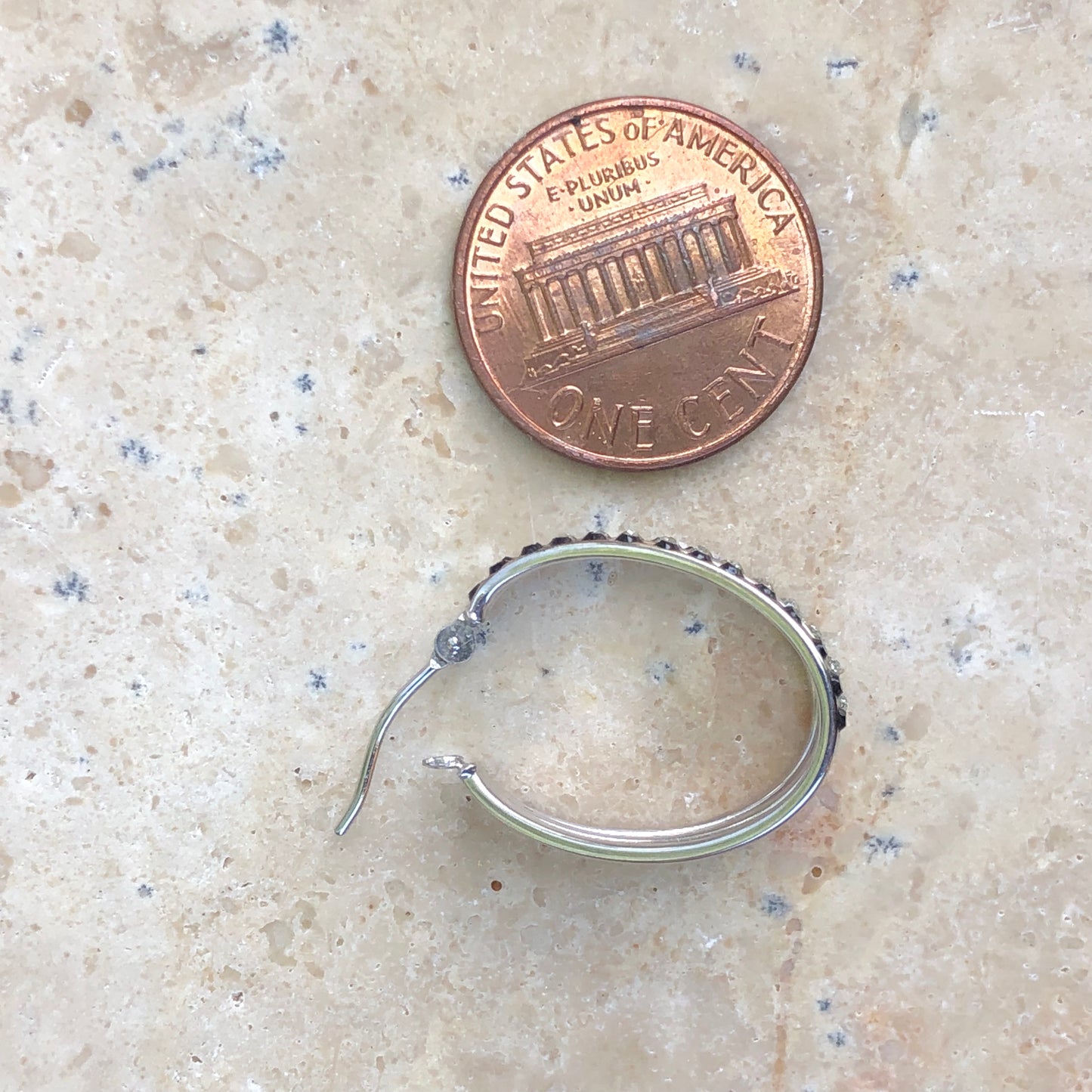 14KT White Gold Black + White Diamond Huggie Hoop Earrings, 14KT White Gold Black + White Diamond Huggie Hoop Earrings - Legacy Saint Jewelry