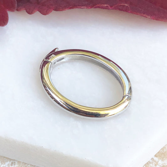 14KT White Gold Pearl Shortener Enhancer Bail 17mm x 12mm, 14KT White Gold Pearl Shortener Enhancer Bail 17mm x 12mm - Legacy Saint Jewelry