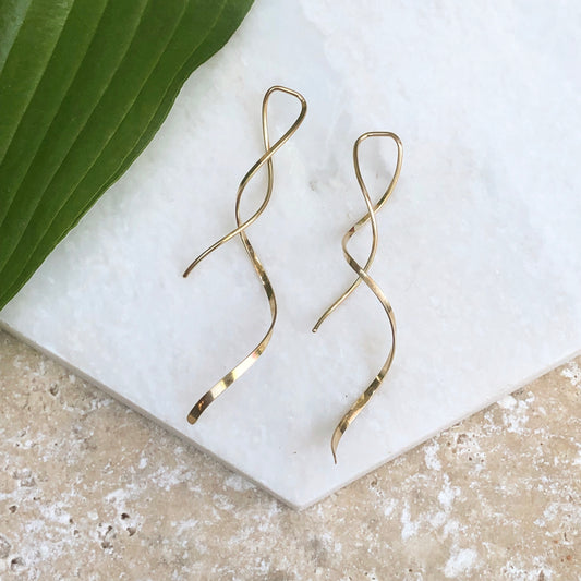 14KT Yellow Gold Filled Twist Ear Wire Earrings, 14KT Yellow Gold Filled Twist Ear Wire Earrings - Legacy Saint Jewelry