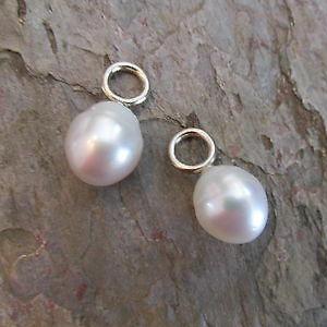 14KT White Gold 12mm Paspaley South Sea Pearl Earring Charms - Legacy Saint Jewelry