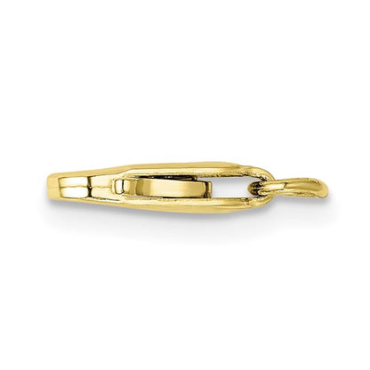 10KT Yellow Gold Fancy Lobster Clasp with Ring 9.4mm