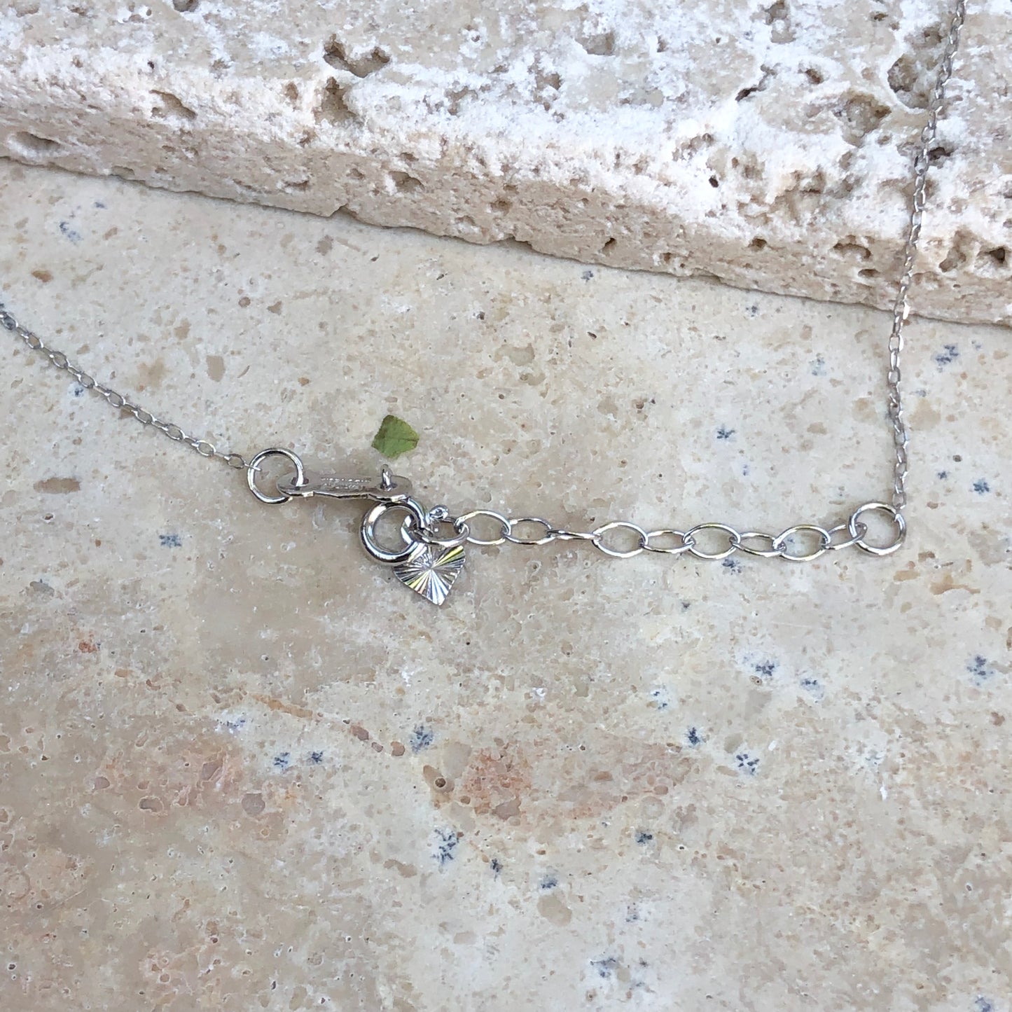 14KT White Gold Puffed Rice Bead Anklet, 14KT White Gold Puffed Rice Bead Anklet - Legacy Saint Jewelry