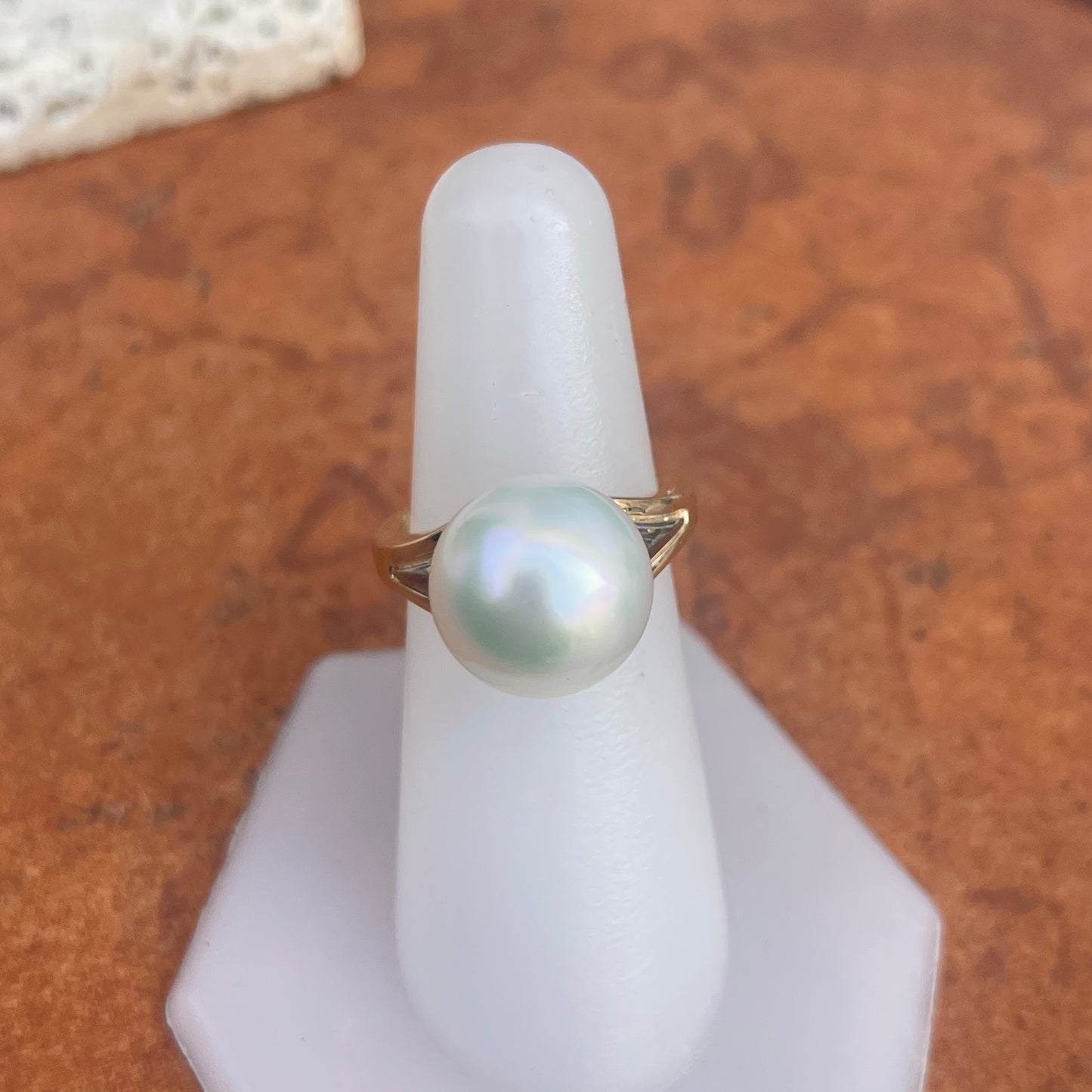 14KT White Gold + Yellow Gold 12mm Paspaley South Sea Pearl Ring
