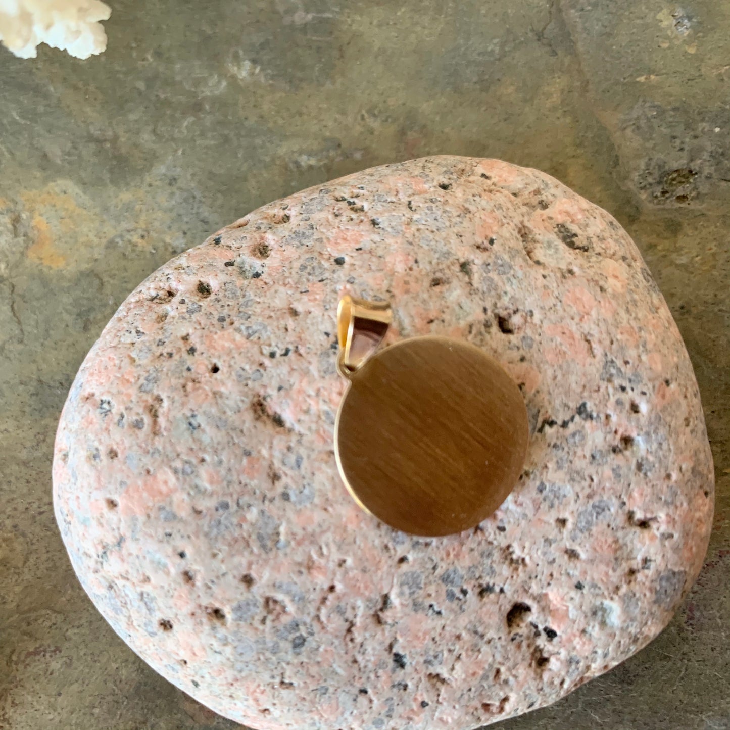 14KT Yellow Gold Saint Agatha Round Medal Pendant Charm, 14KT Yellow Gold Saint Agatha Round Medal Pendant Charm - Legacy Saint Jewelry