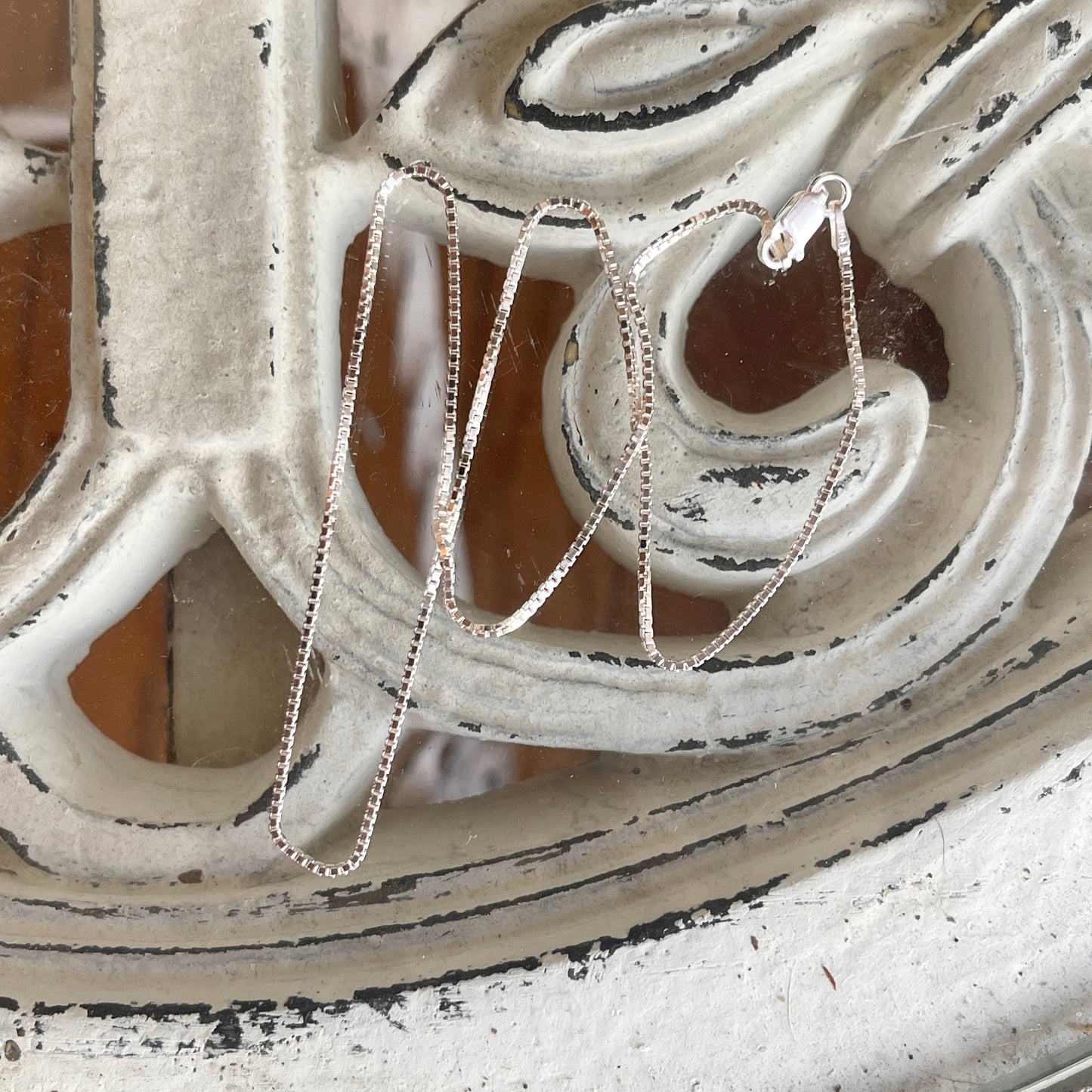 Sterling Silver Box Chain Necklace 1.25mm