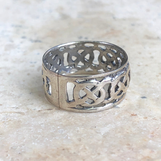 Sterling Silver Celtic Trinity Weave Ring Size 7, Sterling Silver Celtic Trinity Weave Ring Size 7 - Legacy Saint Jewelry