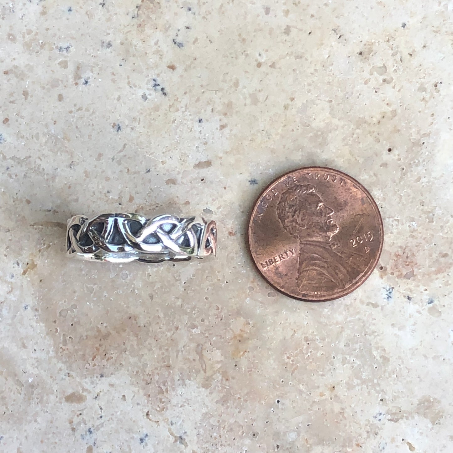 Sterling Silver Celtic Antiqued Weave Ring Size 7, Sterling Silver Celtic Antiqued Weave Ring Size 7 - Legacy Saint Jewelry