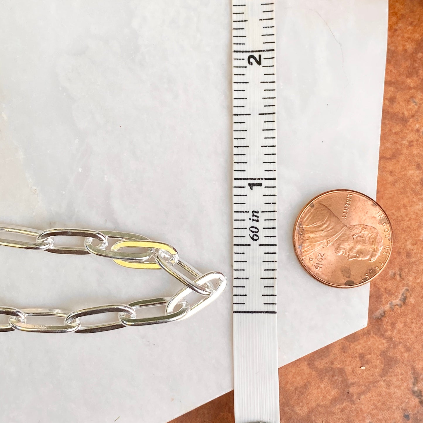 Sterling Silver Polished Open Paper Clip Chain Link Necklace 5.6mm