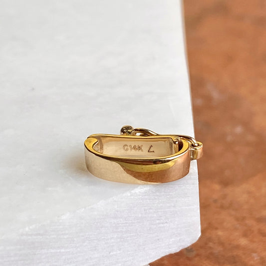 14KT Yellow Gold Polished Pendant Enhancer/ Pearl Shortener Bail 8 x 3.5mm, 14KT Yellow Gold Polished Pendant Enhancer/ Pearl Shortener Bail 8 x 3.5mm - Legacy Saint Jewelry