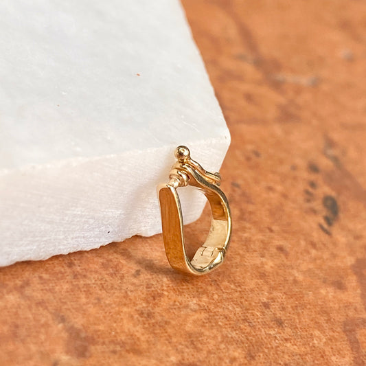 14KT Yellow Gold Omega Bail Slide Pendant Enhancer 6mm