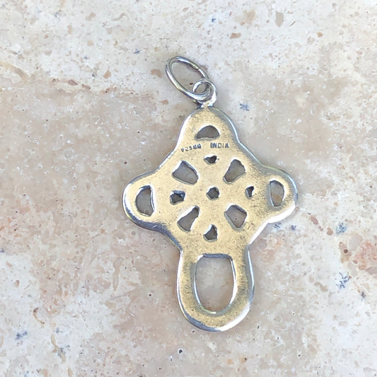 Sterling Silver Celtic Knot Cross Pendant Charm, Sterling Silver Celtic Knot Cross Pendant Charm - Legacy Saint Jewelry