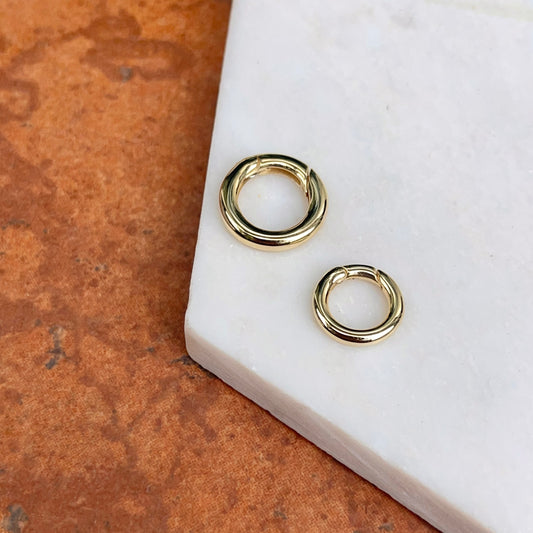 10KT Yellow Gold Round Push-In Hinged Pearl Clasp Shortener