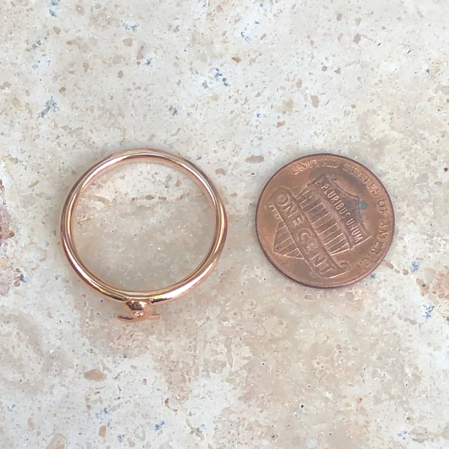 Rose Gold Plated Sterling Silver Breast Cancer Awareness Ribbon Ring, Rose Gold Plated Sterling Silver Breast Cancer Awareness Ribbon Ring - Legacy Saint Jewelry