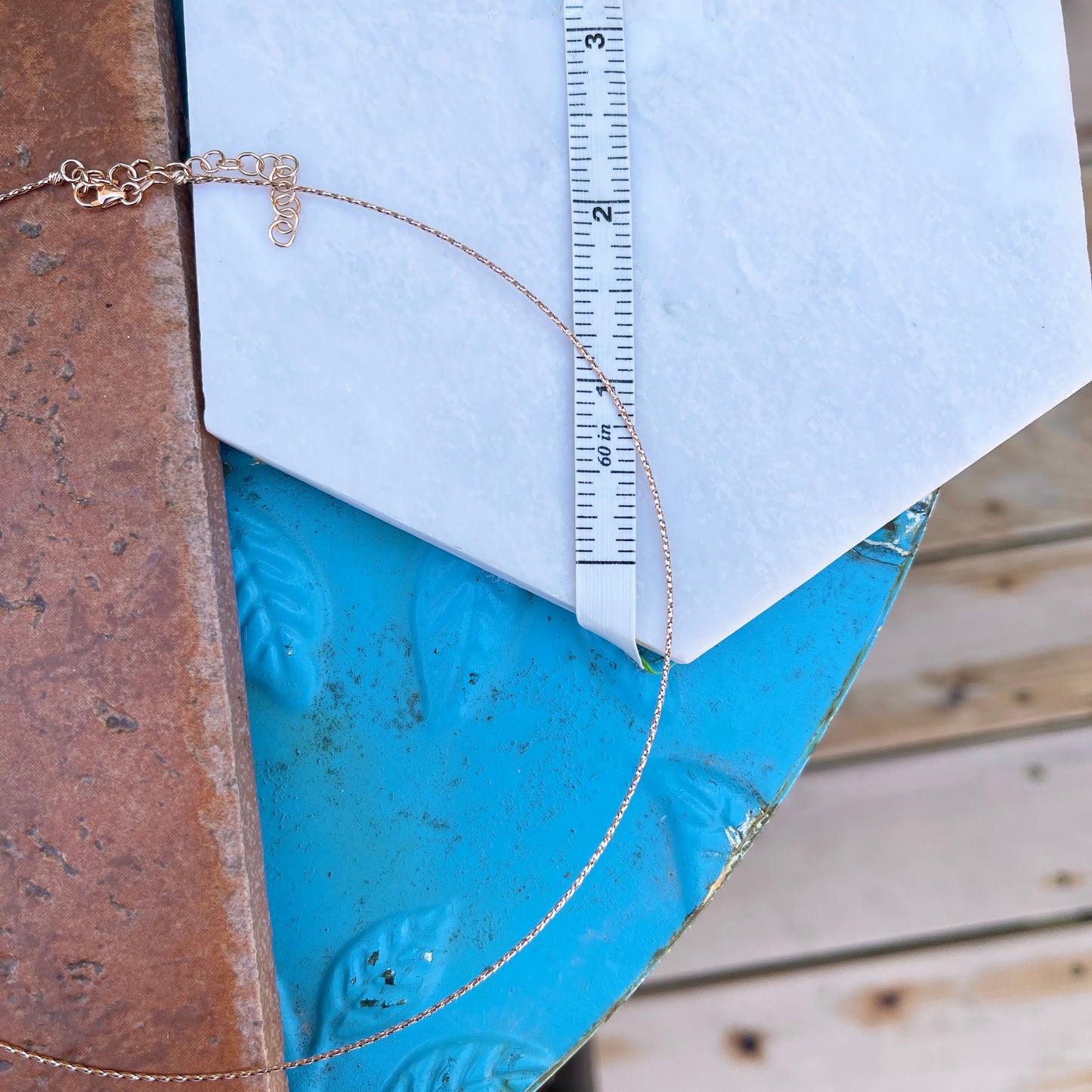 14KT Rose Gold Thin Cable .75mm Round Neck Wire Adjustable Necklace