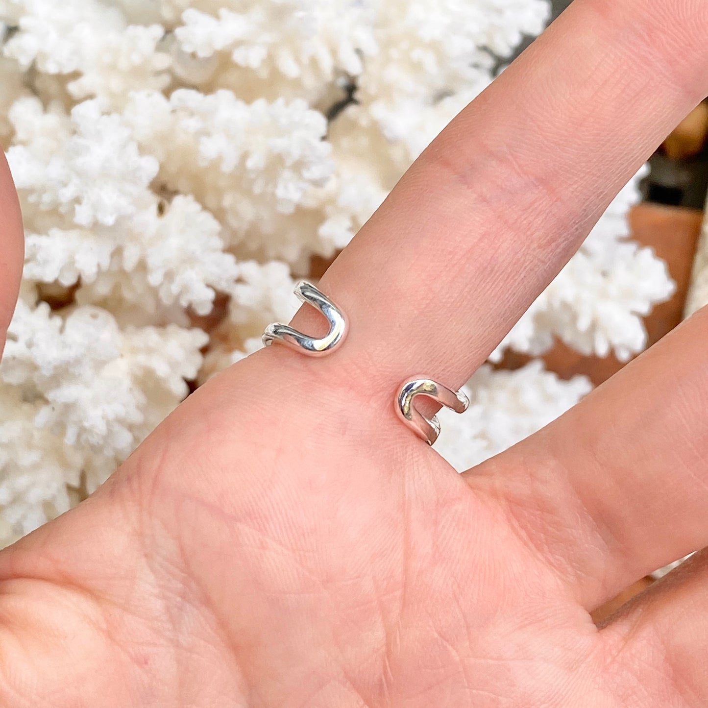 Sterling Silver Polished Snake Bypass Adjustable Ring