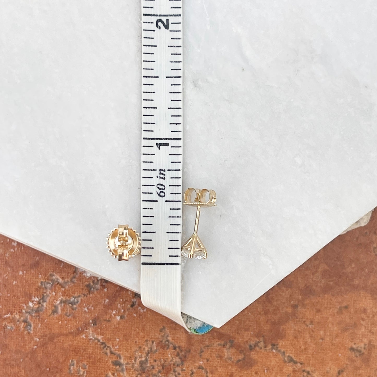 14KT Yellow Gold 1.00 CTW Lab Diamond 3 Prong Stud Earrings