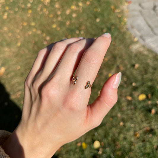 14KT Yellow Gold Celtic Trinity Open Shank Ring