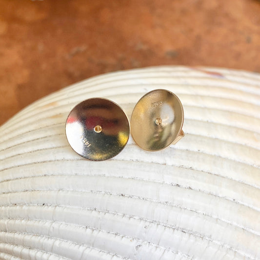 14KT Yellow Gold Heavy Earring Backs 8mm/ 10mm - Legacy Saint Jewelry