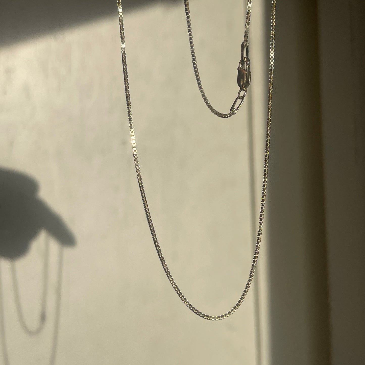 14KT Yellow Gold Solid 1.10mm Box Chain Necklace