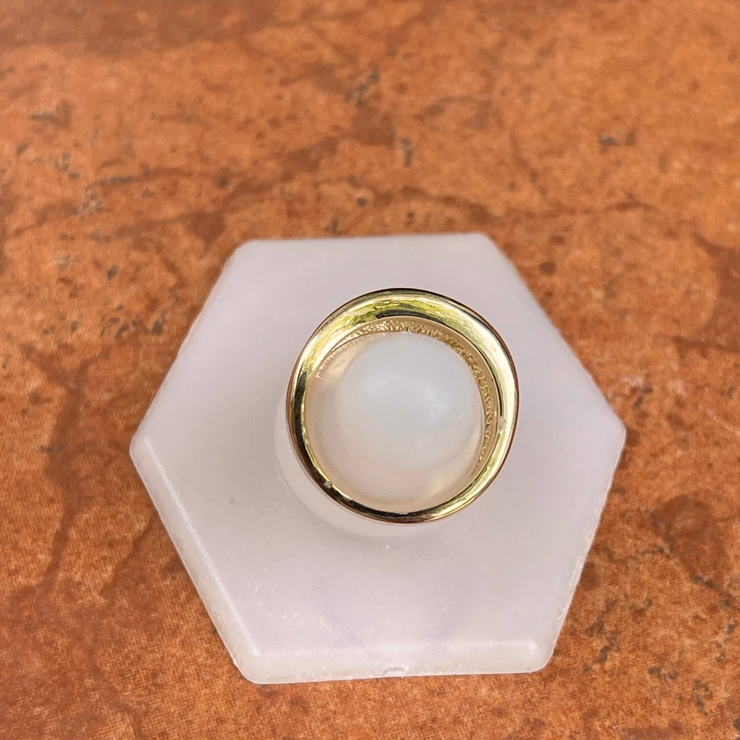 10KT Yellow Gold Artistic Grooved Cigar Band Ring