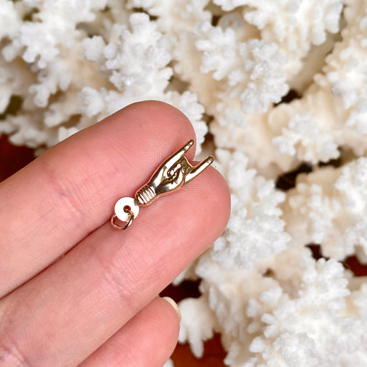 14KT Yellow Gold 3D Italian Mano Cornuto Pendant Charm, 14KT Yellow Gold 3D Italian Mano Cornuto Pendant Charm - Legacy Saint Jewelry