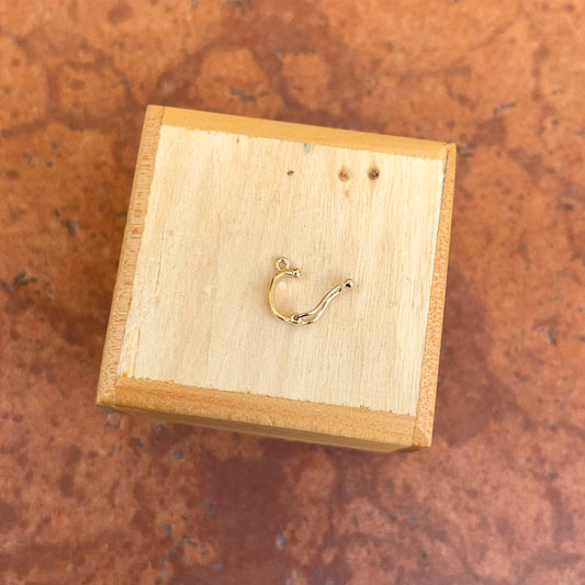 14KT Yellow Gold Tapered Mini Pendant Enhancer Shortener