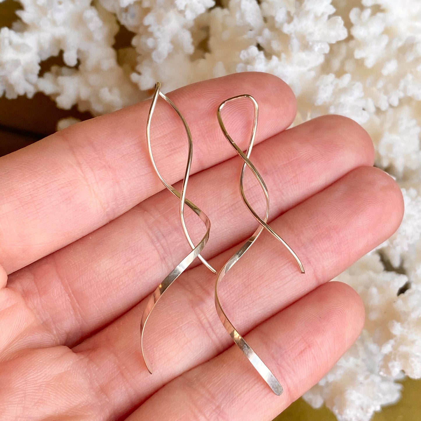 Sterling Silver Twisted Threader Ear Wire Earrings, Sterling Silver Twisted Threader Ear Wire Earrings - Legacy Saint Jewelry