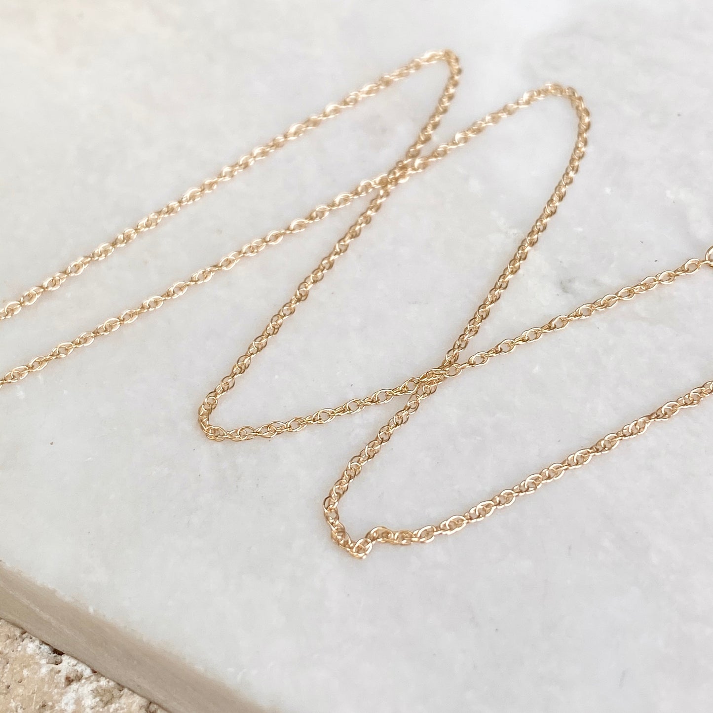 14KT Yellow Gold Polished .95mm Cable Chain Necklace