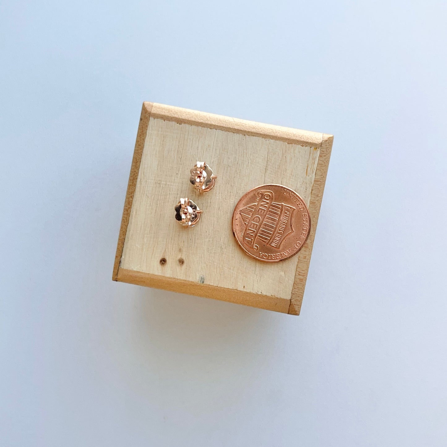 14KT Rose Gold 1.50 CT Round Lab Diamond Stud Earrings