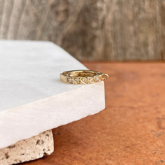 14KT Yellow Gold Diamond Pendant Enhancer Clasp 6mm - LSJ