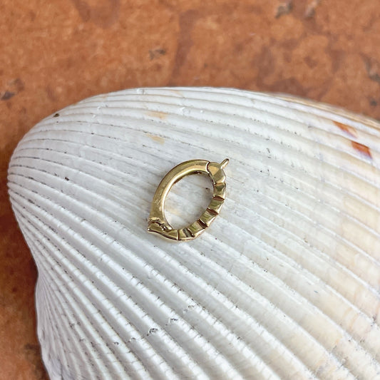 14KT Yellow Gold Diamond Pendant Enhancer Clasp 6mm