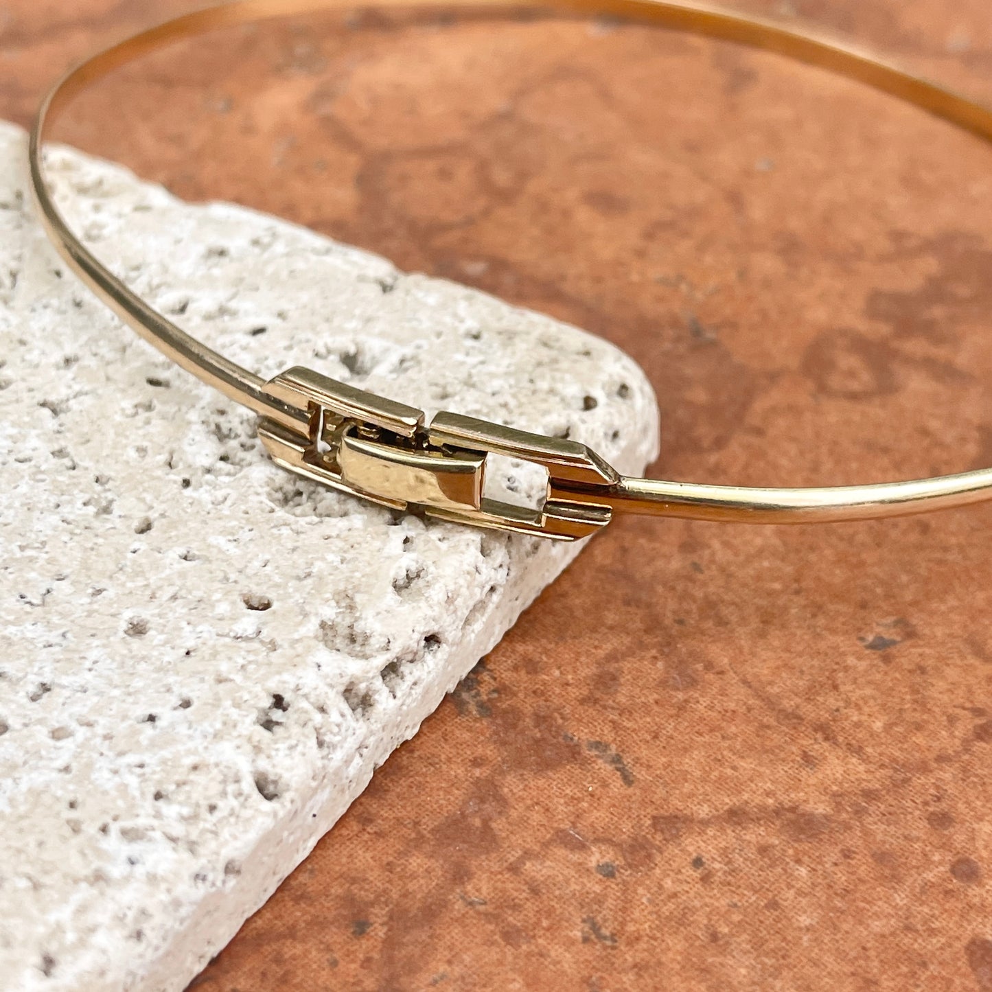 Estate 14KT Yellow Gold Flat Round Chocker Collar Necklace 13.5"