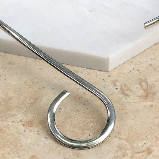 Sterling Silver Neck Wire Shiny Loop Collar Necklace 3.7mm, Sterling Silver Neck Wire Shiny Loop Collar Necklace 3.7mm - Legacy Saint Jewelry