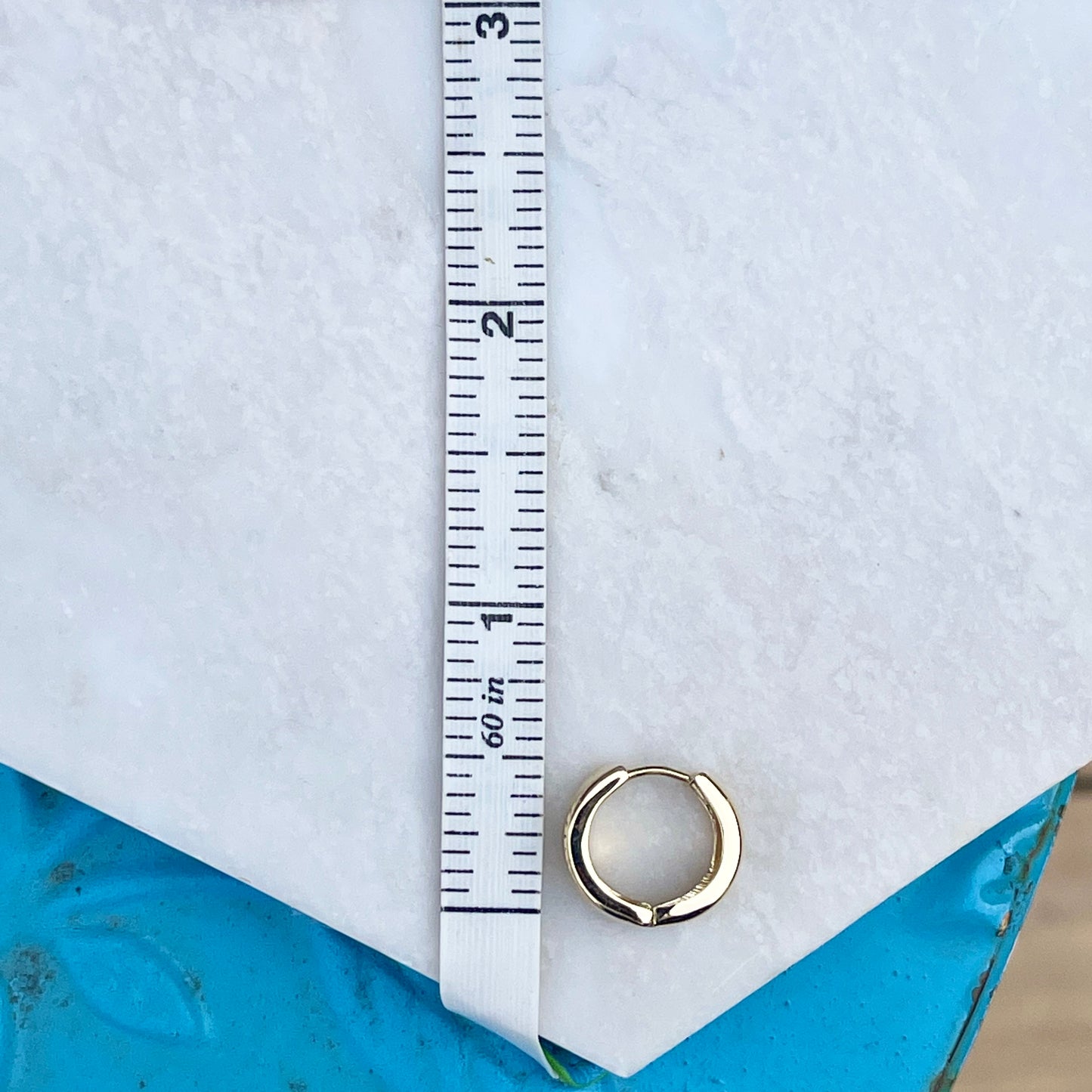 14KT Yellow Gold Polished 5mm Hinged Hoop Earrings 15.5mm