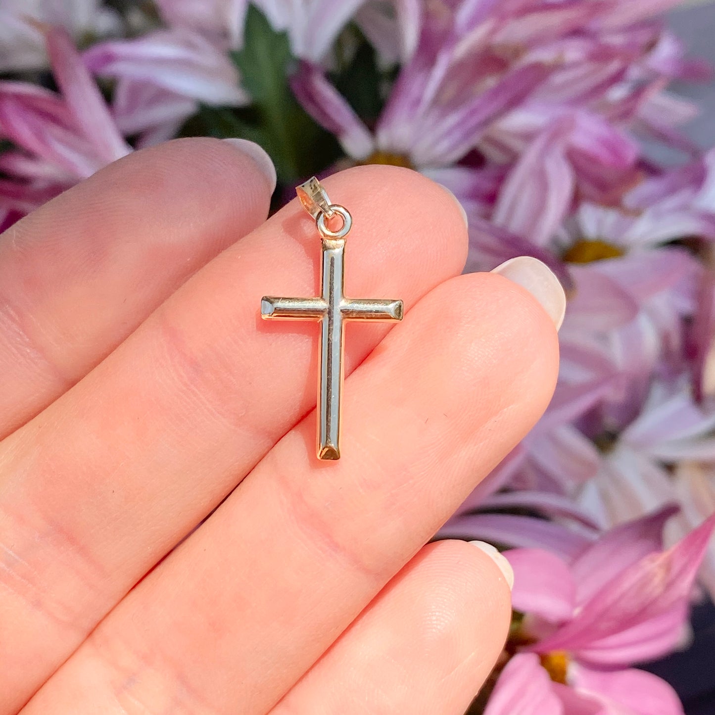 10KT Yellow Gold Polished Cross Plain Pendant Charm, 10KT Yellow Gold Polished Cross Plain Pendant Charm - Legacy Saint Jewelry