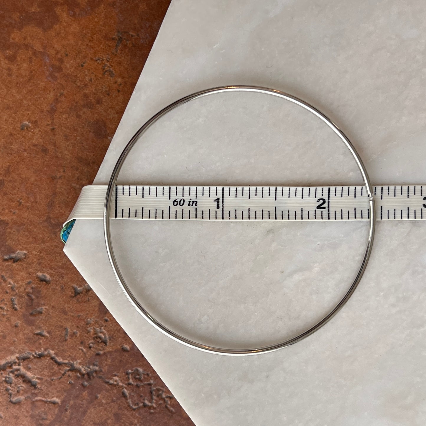 Sterling Silver Thin Round Endless Hoop Earrings 65mm