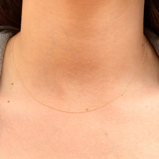 18KT Yellow Gold .85mm Rope Chain Necklace, 18KT Yellow Gold .85mm Rope Chain Necklace - Legacy Saint Jewelry