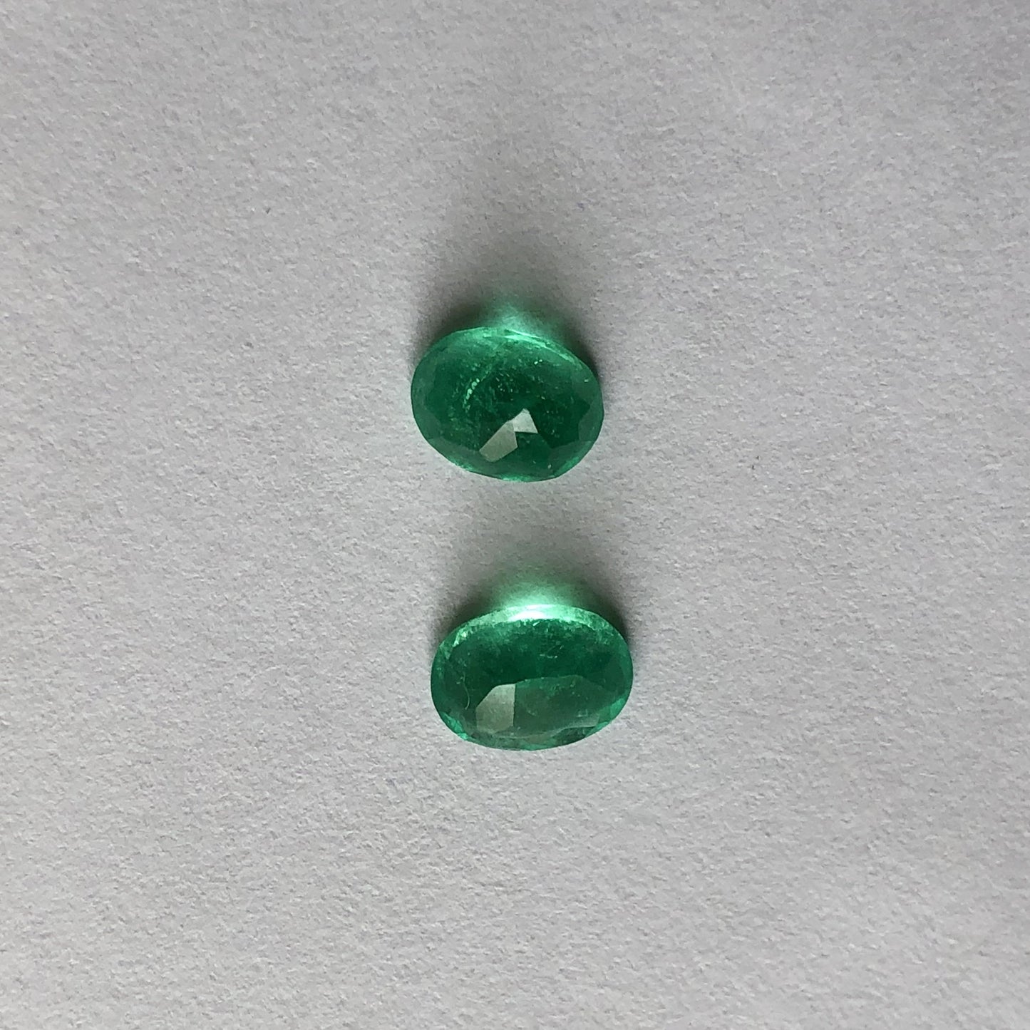 Colombian Oval Loose Emerald Pair 1.42 CT, Colombian Oval Loose Emerald Pair 1.42 CT - Legacy Saint Jewelry