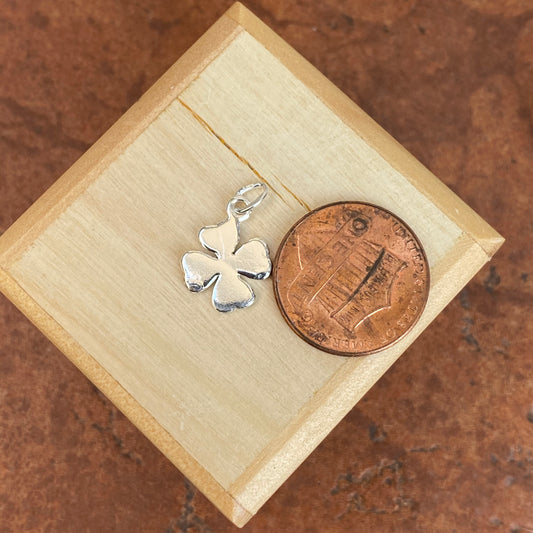 Sterling Silver Polished 4-Leaf Clover Pendant Charm