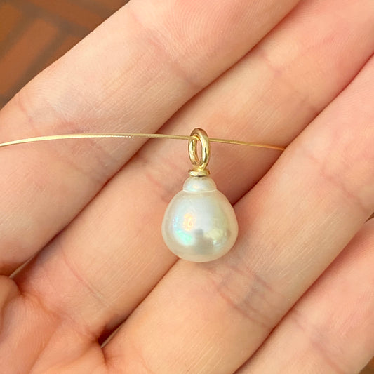 14KT Yellow Gold Paspaley South Sea Pearl Simple Pendant 10mm/ FINE, 14KT Yellow Gold Paspaley South Sea Pearl Simple Pendant 10mm/ FINE - Legacy Saint Jewelry